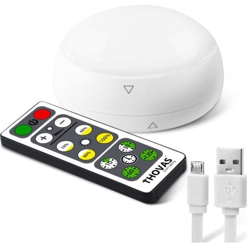 THOVAS LED Night Light USB Rechargeable Lights Remote Control Portable Touch Lamp for Children Kids Living Room Bedroom Lighting