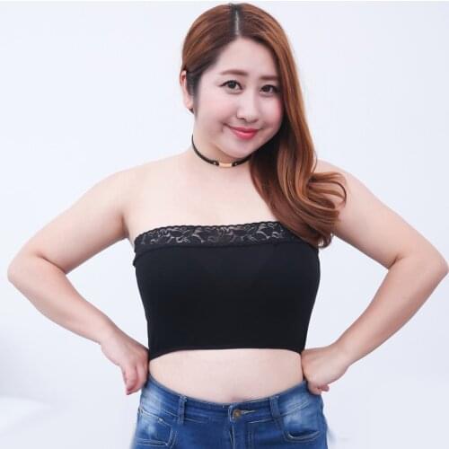 Newly Sexy Women Tube Top Underwear Strapless Bandeau Crop Bra Intimates Clothes Plus Size