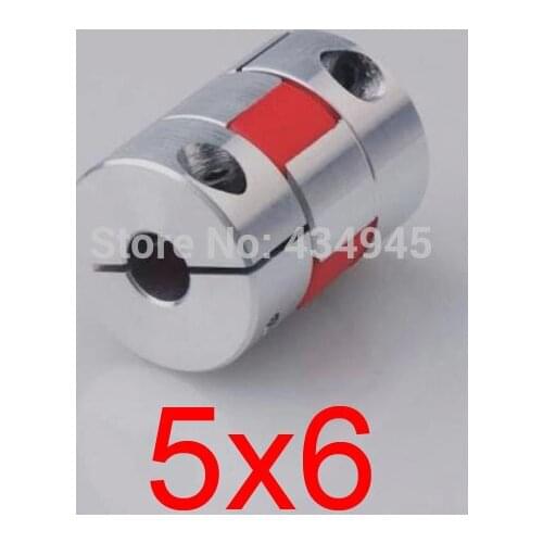 New 5x6 6mm aluminium flexible shaft Jaw spider Plum Coupling servo motor rolling ball screw coupler CNC Encoders coupling D25 L