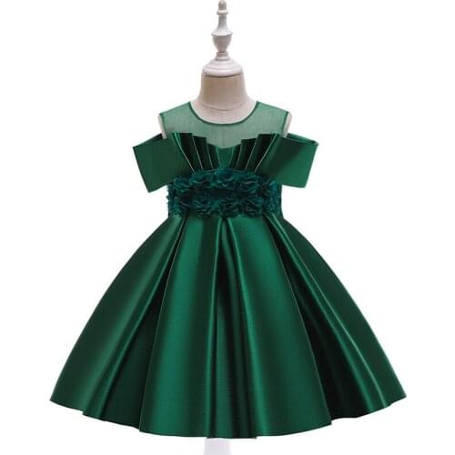 Easter Clothing 2021 Spring Summer New Ribbon Bow-knot Embroidered Childrens Dresses For Girls Banquet Princess Evening Dresses