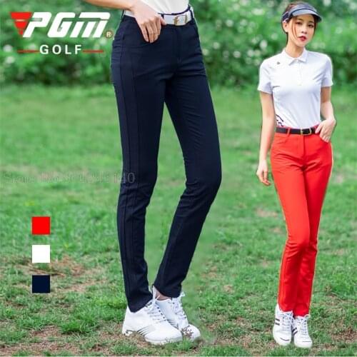 PGM Golf Pants Womens High Elastic Ball Pants Ultra-thin Summer Pant Spring Golf/Tennis Pants Women Slim Fast Dry Trousers