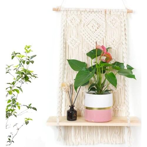 Hand-woven Balcony Tapestry Rack Plant Pot Holder ForBedroom Living Room Porch Macrame Home Decoration Boho Decoration Homestay