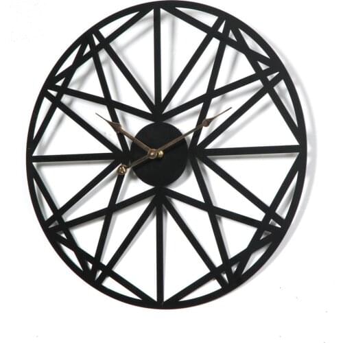 Retro Iron Wall Clock Living Room Home Decor Polygonal Wall Clock Modern Design Hanging Clocks For Kitchen Decor reloj pared