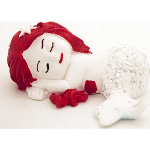 Mermaid Incense Gypsum Decorative Mold Chocolate DIY Silicone Mold C1140