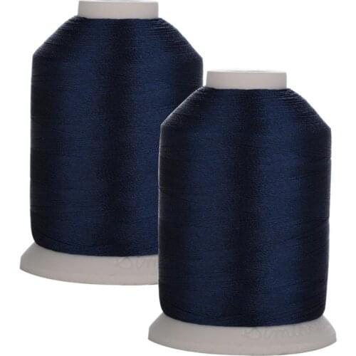 Simthread Navy Blue 903 Polyester Embroidery thread Sewing Thread 1100Y huge Spool