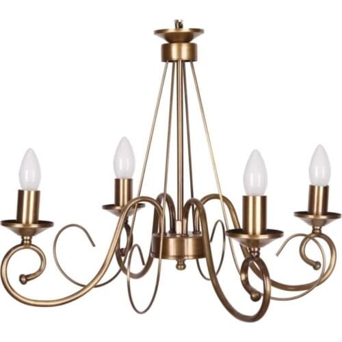 Wrought Iron Modern Vintage Style Home Chandelier Arm living room bedroom lighting e27 lamph gold older Nordic Suspendsion