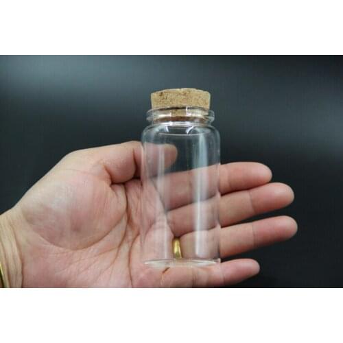 24pcs 47*90mm Glass Bottles Vials with Cork Crafts Bottles Jars Weding Decor Storage Gift 100ml Empty Jars Containers Bottles