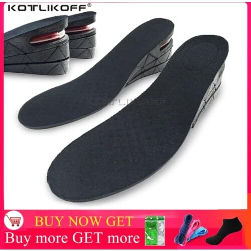 Height Increase Insoles 3 Layer 3/5/7CM Air Cushion Invisible Lift Adjustable Cut Shoe Heel Pads Insert Taller Soles Foot Pads
