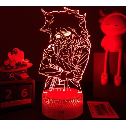 Anime Danganronpa V3 Nagito Komaeda Led Night Light Nagito Komaeda Game Figure Bedside Lamp for Bedroom Decor Kids Manga Gifts