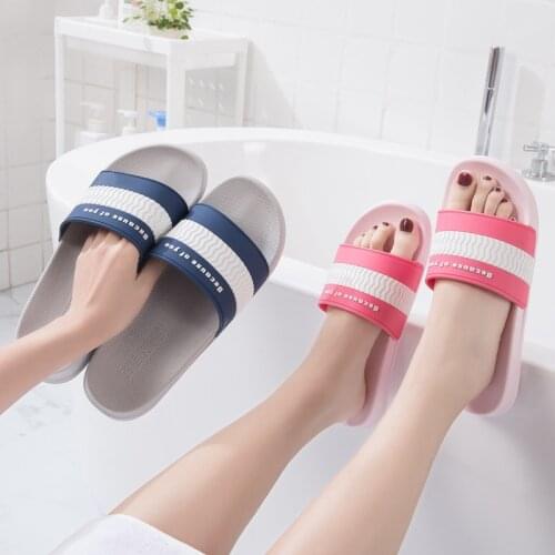 Slippers female indoor domestic bathroom bath antiskid soft bottom home couple bedroom mens slippers house slippers