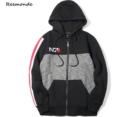 Game Mass Effect 3 N7 Tali'Zorah Hoodies Sweatshirts Cosplay Costume T shirt Jacket Coat Zipper Hooded Sweater Men Boys Clothes