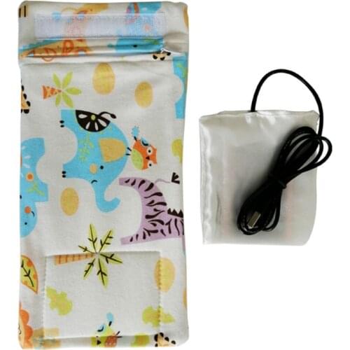 USB Charging Newborn Baby Bottle Warmer Portable Outdoor Infant Milk Feeding Bottle Heated Cover Baby Nursing Insulated Bag Care