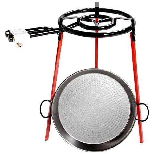 Vaello 6140, 46 cms Paellera Set + 40 cms burner, perfect for paellas inside or outside