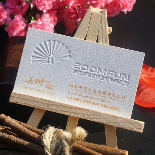 High-grade business card design/printing blind deboss/deboss in color/blind emboss /emboss in color