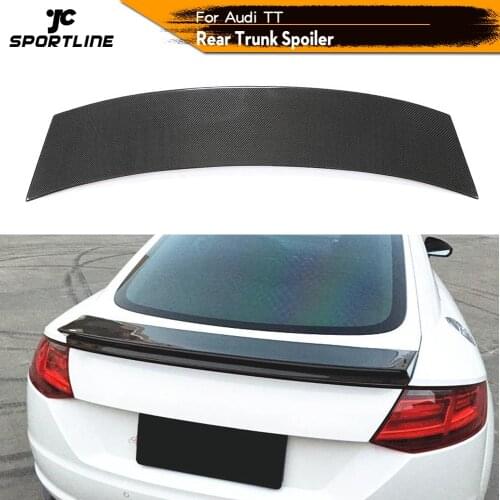 Rear Roof Spoiler Boot Lip Wing Spoiler For Audi TT 2015 - 2019 Carbon Fiber Window Spoiler Lid