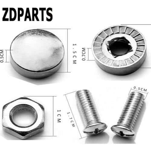 ZDPARTS 16X Car License Plate Bolts Screws For Ford Focus 2 3 Fiesta Mondeo Kuga Kia Rio Ceed Sportage 2017 Volvo v70 xc60 xc90