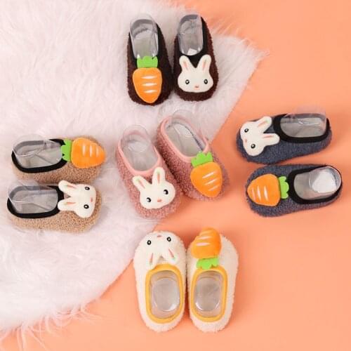 Women Indoor Slippers New Baby Boy Girl Shoes Warm Newborn Anti-Slip Floor Socks Animal Cotton Soft Sole First Walkers Toddler