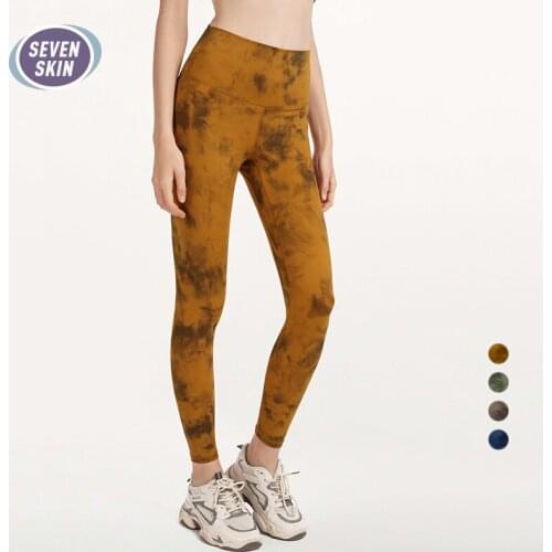SEVEN SKIN Classic Tie Dye Yoga Leggings Women High Waist Seamless Naked-Feel Pants Squat Proof Workout Running Sport Gym Tights