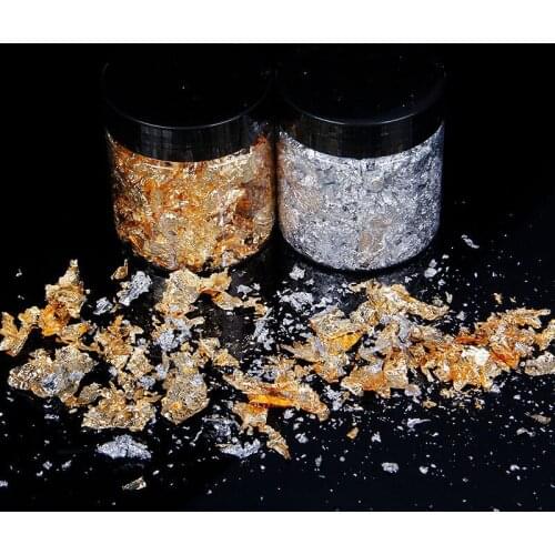 Gold Foil Resin Mold Filler Epoxy Resin Filling Tools Flakes Shiny Sequins Glitters Diy Jewelry Making Mold Nail Art Decor Craft