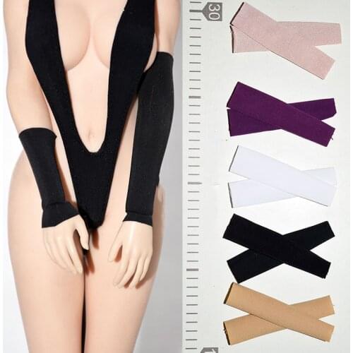 1/6 PH Female Hand Sleeve Wristband Female Soldier Ice Silk Arm Cover Forearm Joint Shielding Sleeve Model for 12'' Body