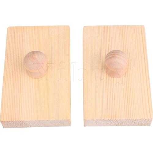 2PCS Rhythm Band Sand Block Hand Percussion Blocks Instrument 12.5x7.5CM