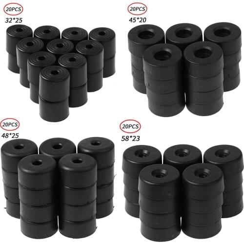 20 Non Skid Sofa Bed Pads Round Feet Mats Anti Slip Plastic Chair Table End Caps Legs Protectors Furniture Foot Glides Hardware