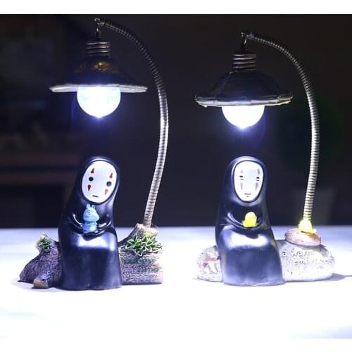 Studio Ghibli Spirited Away No Face Man LED Night Light Miyazaki Hayao Kaonashi Touch Lamp Kids Reading light Bedroom Decorative