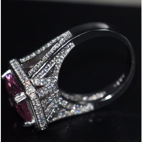 Antique Fashion Jewelry 192PCS Tiny White Clear CZ 14KT White Gold Filled Cushion Shape Zirconia Women Wedding band Ring Gift
