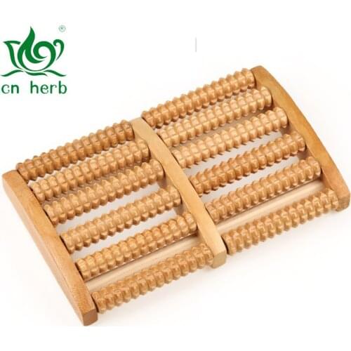 CN Herb Free shipping Foot sole foot massager solid wood feet foot leg massage foot device acupoint ball home