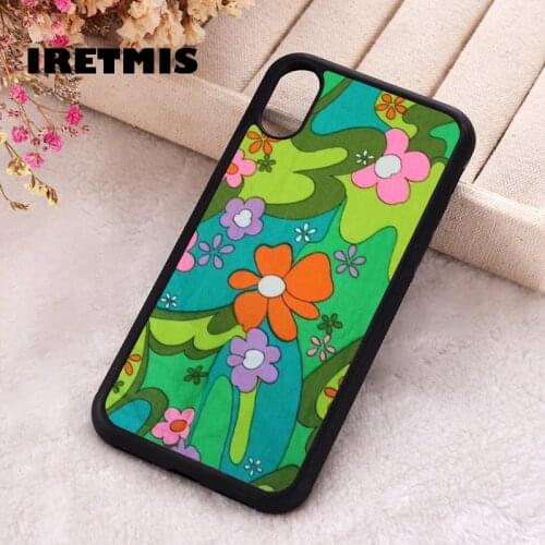 Iretmis 5 5S SE 2020 Phone Cover Case for iPhone 6 6S 7 8 Plus X Xs XR 11 12 Mini Pro Max Rubber Silicone Indie Aesthetic Flower