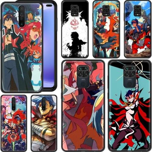 Tengen Toppa Gurren Lagann Case for Xiaomi Redmi Note 9S 8 9 7 8T 8A K30 Pro 6A 6 TPU Soft Phone Xiaomi Poco X3 NFC Cover Coque