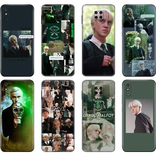 Black tpu Case For Xiaomi Redmi 7A 8 8A 9 9A 9C Case Redmi Note 8T 8 Pro T Note 9 9S 9 Pro Case Draco Malfoy
