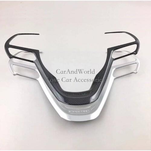 For 2014-2017 Jeep Cherokee Interior Steering wheel Sequin Trims Cover Frame Trims ABS Chrome Stickers Car-Styling Accessories