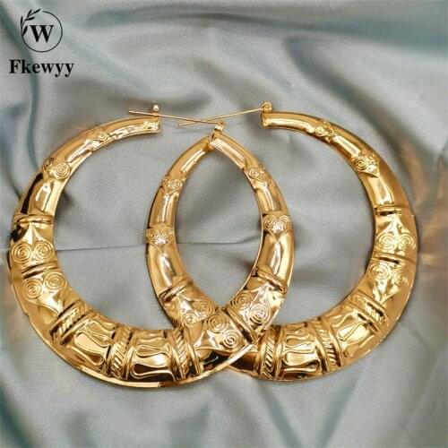 Fkewyy Luxury Earings Fashion Jewelry 2021 Goth Accessories Vintage Designer Jewellery Hoop Earrings Accessories For Women Gift