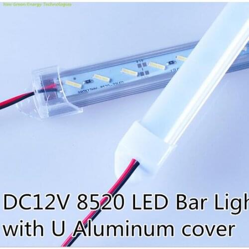 Hot sales 50cm*5pcs Super Bright Hard Rigid Bar light DC12V36 led SMD 8520 Aluminum Led Strip light+aluminium+cover