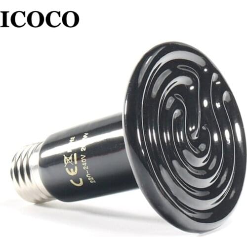 IR Heat Emitter Basking Ceramic Bulb 25W/50W/75W/100W/150W/200W Reptile Infrared Heater Lamp For Pet reptiles and amphibians