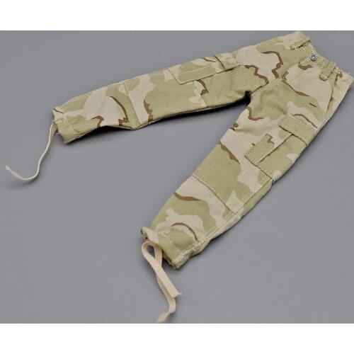 1/6 Scale Modern War Armys Desert Camouflage Pants Models for 12''Figures Bodies Accessories DIY