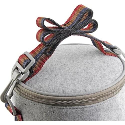 Round bag portable zipper heat preservation box lunch bags Simple Design Reusable Picnic Insulated Lunch Bag
