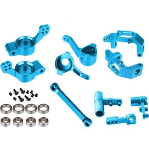 Metal Steering Rod Rear Axle Seat Ball Bearing Assembly Set for HSP 94111 94123 RC Car Accessories Parts