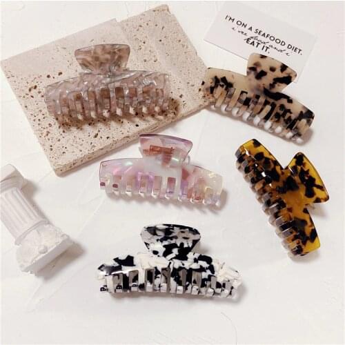 Fashion 10cm Ins New Acetate Large Hair Claw Bath Shark Clip Big Size Crab Tortoise Shell Color Claws for Women Hair Accessories