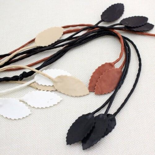 New Casual Wild Leaves PU Ladies Thin Belt Sweet Tassel Braid Decoration Elegant Flower Fine Womens Dress Belt Praty Belt Gift
