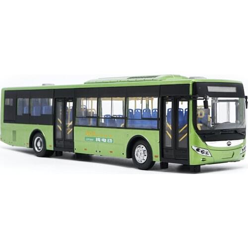Original Collectible Alloy Model Gift 1:42 Original Yutong E12 Pure Electric Bus City Transit Bus Vehicle Toy Model for christma