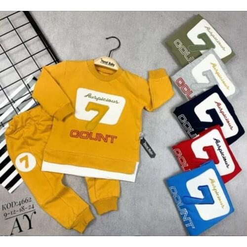 Count 7 Embroidered Double Baby Suit Baby Clothing baby style Baby boy tracksuit Baby Pajamas Baby Seasonal