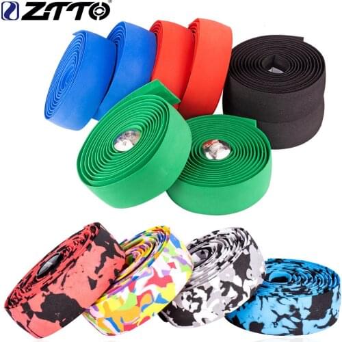ZTTO road bike handlebar belt comfortable EVA breathable bike race grip ribbon plug belt non-slip handlebar packaging