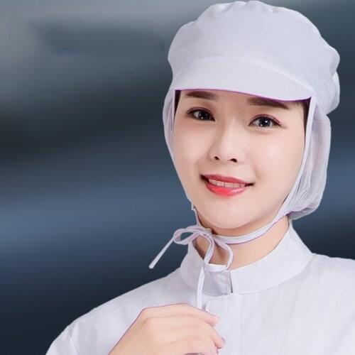 Unisex Net Cap Anti Dust Cap Food Factory Work Cap For Men Women Elastic Cleaning Hair Protect Hat Cap Head Cover Hat