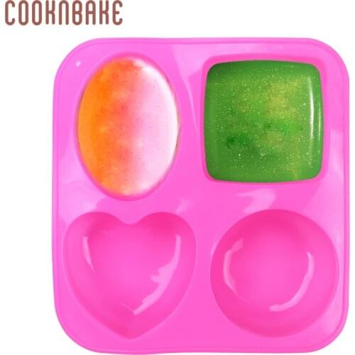 Silicone Handmade Soap Mold Bakeware Cake Tools DIY baking chocolate mould for cooking Oval Heart Round Square Shape