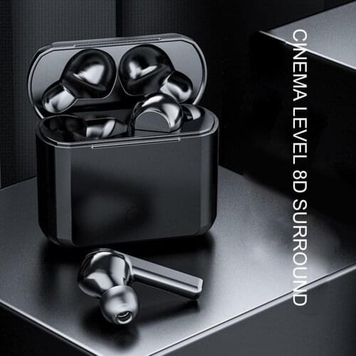 TWS Bluetooth 5.0 Wireless Earphone Headset Headphone Waterproof Wireless In-ear Earbuds Headset Bluetooth Earphone with Mic