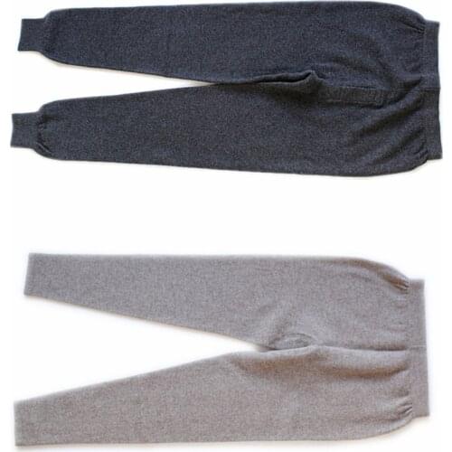 High grade 100%goat cashmere unlined thicken leggings base skinny pants winter warm trousers for men women EU/L-2XL