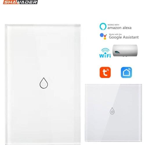 Wifi Smart Water Heater Wall Boiler Switch Glass Touch Panel Voice Remote Control Tuya Alexa Google Assistant Home Automation