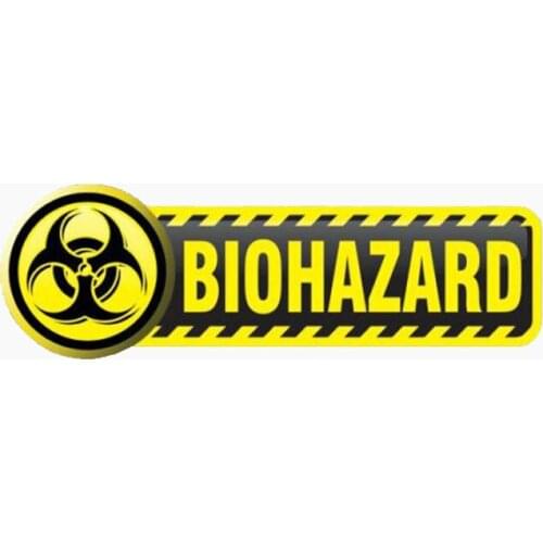 Funny BIOHAZARD Sign Reflective The Tail of The KK Car Sticker Waterproof Laser Fashion Decal Pvc 11.7CM X 3.8CM